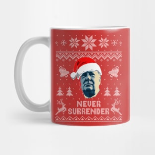Never Surrender Ugly Sweater Mug